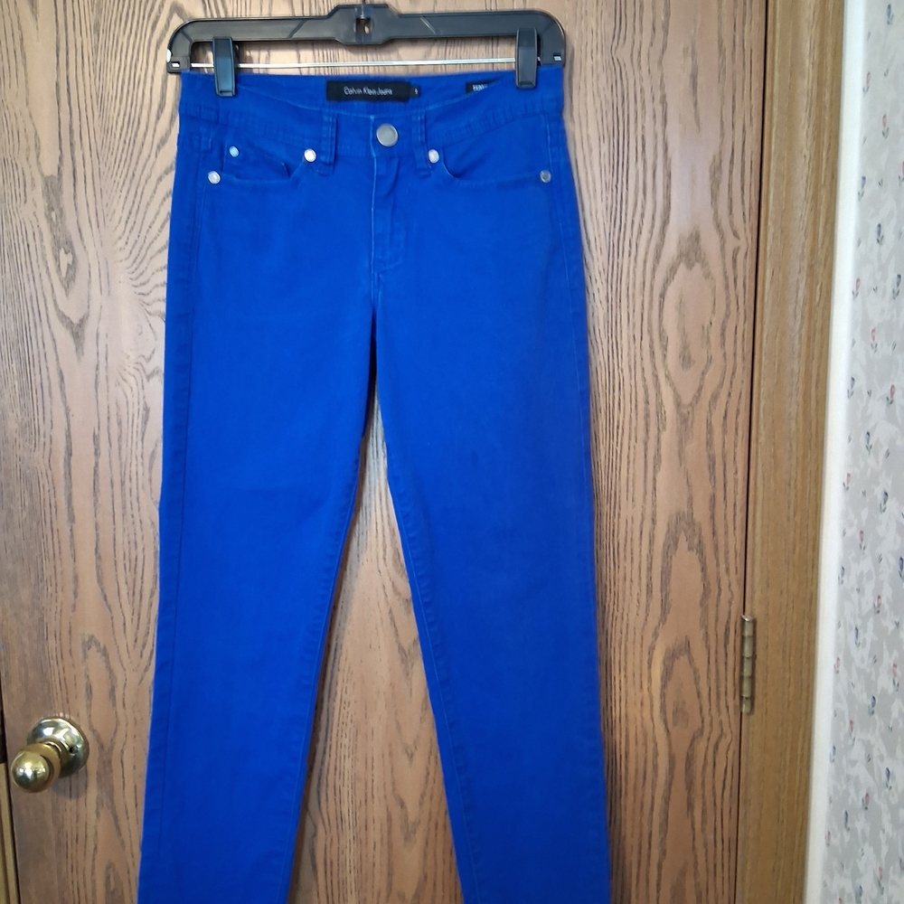 Calvin Klein Blue Skinny Crop Jeans